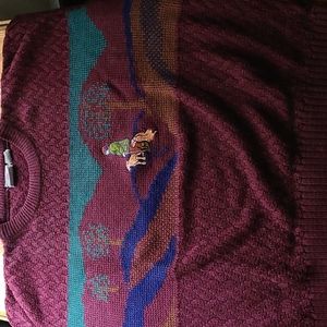 Mens XL sweater, burgundy wine color